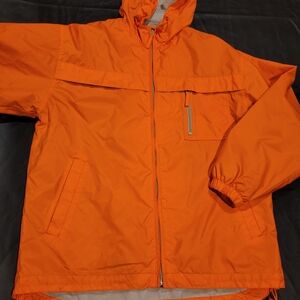 Men's Orange Hooded Jacket